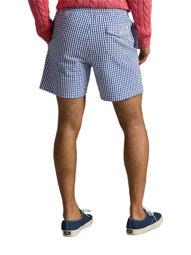 gingham drawstring swim shorts 4