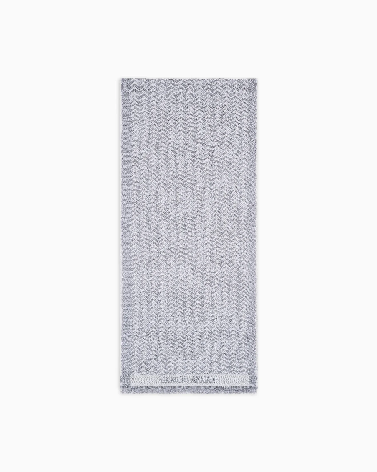 JACQUARD VIRGIN-WOOL SCARF - 1