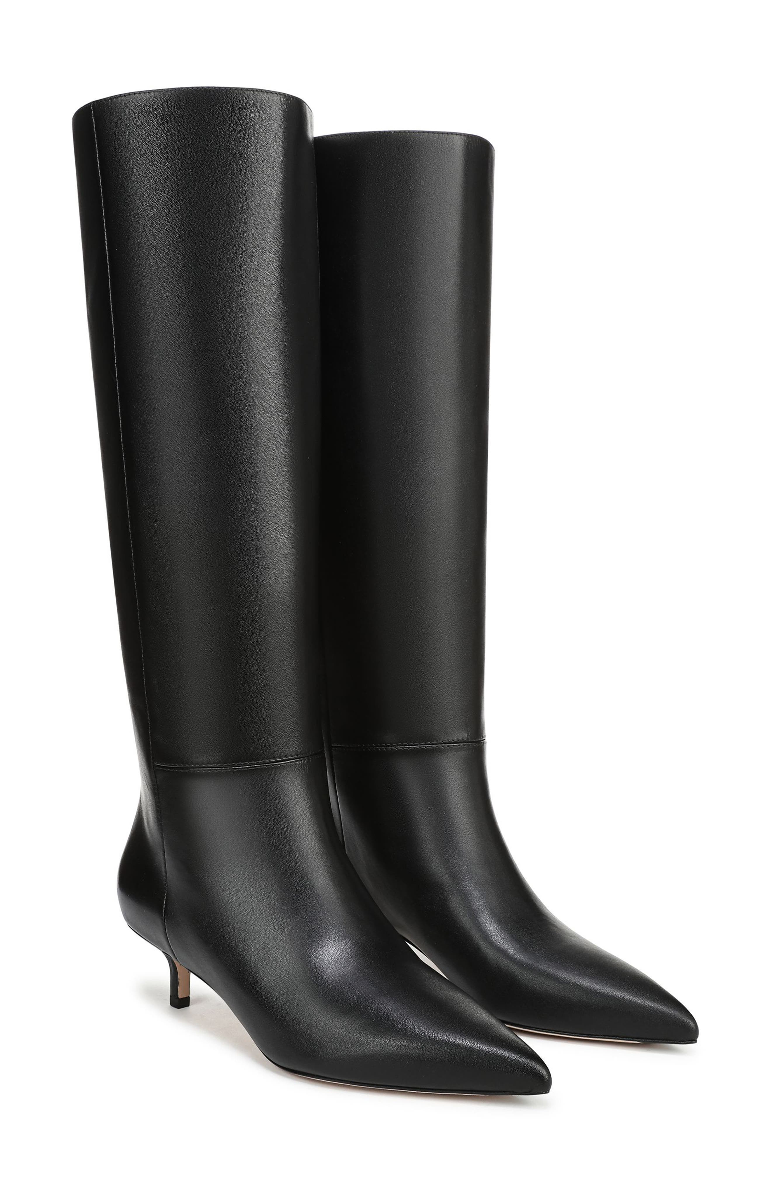 Veronica Beard Lisa 45 Knee High Boot in Black Leather at Nordstrom - 9