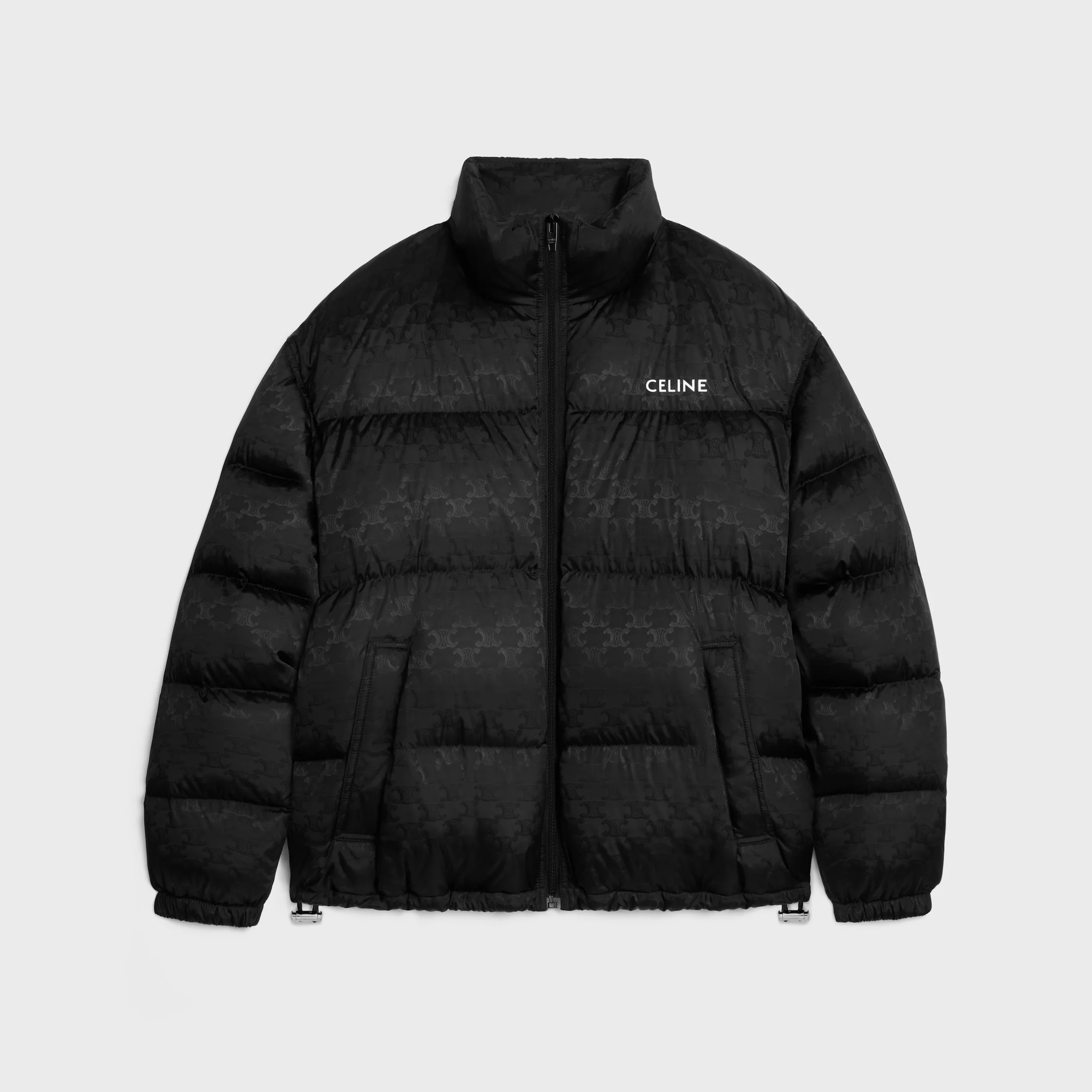 celine down jacket in triomphe nylon jacquard - 1