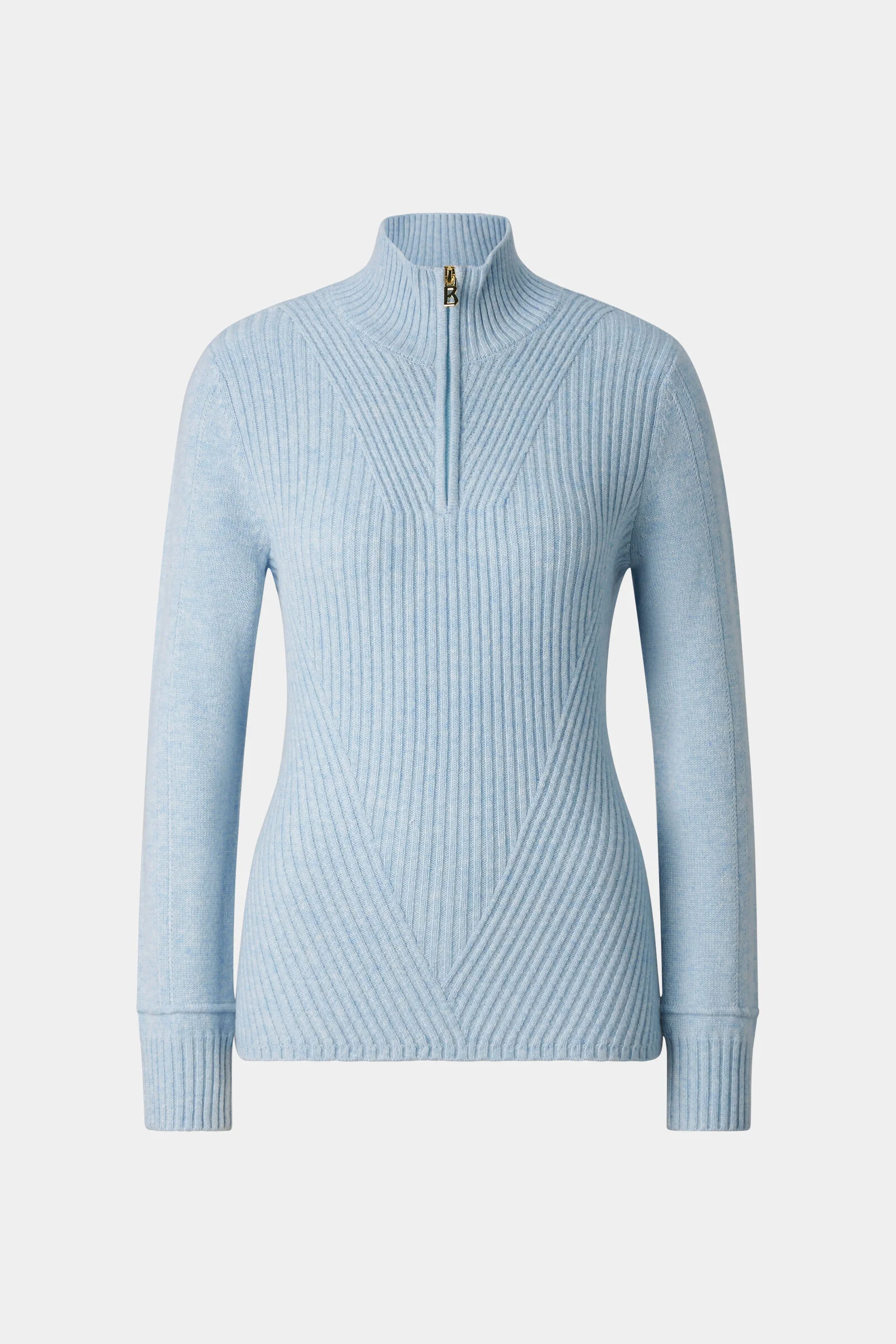 Camila Cashmere Turtleneck in Light Blue - 1