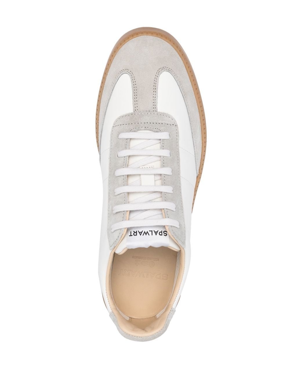 panelled low-top sneakers - 4