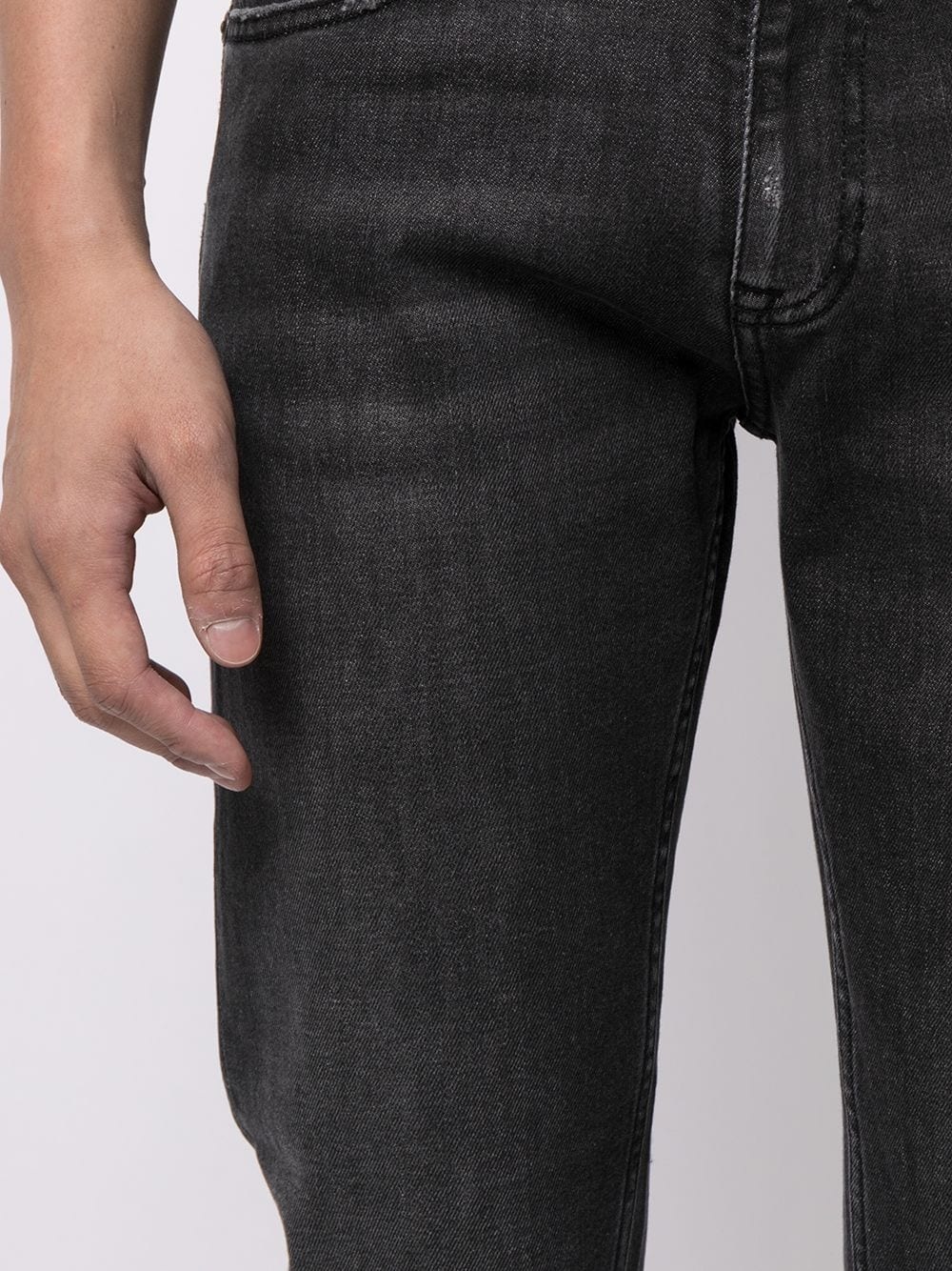 slim-cut dark-wash jeans - 5