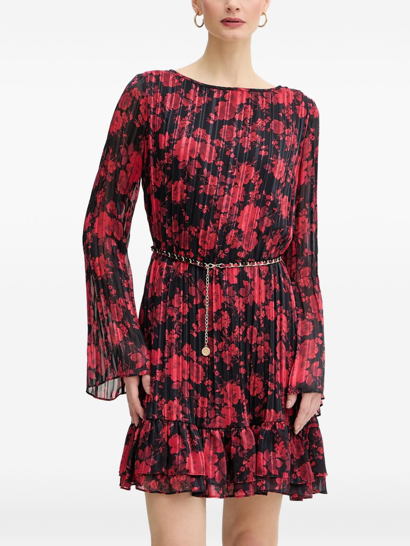 floral-print pleated mini dress 1