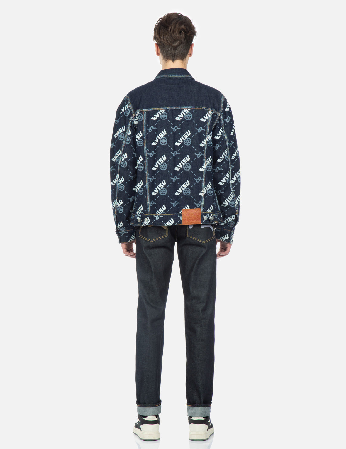DOUBLE MONOGRAM PRINT DENIM JACKET - 6