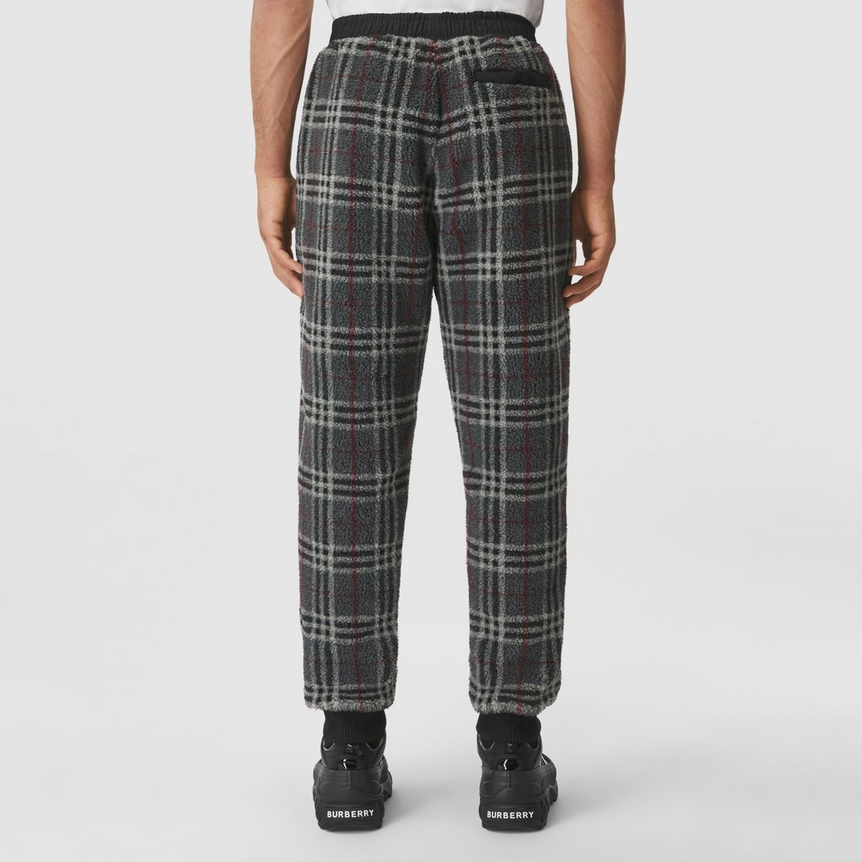 Check Fleece Jogging Pants - 4