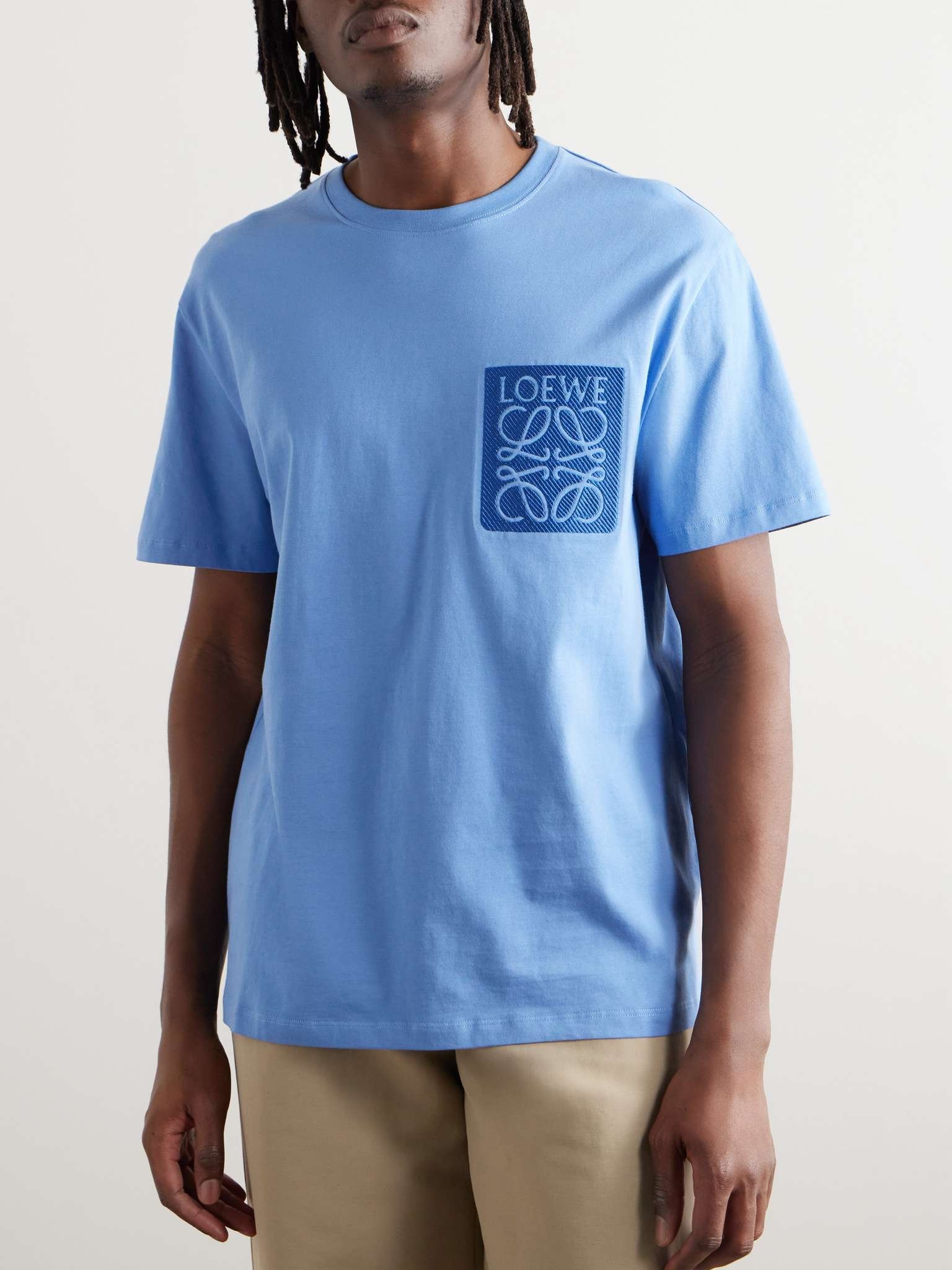 Anagram Logo-Embroidered Cotton-Jersey T-Shirt - 3