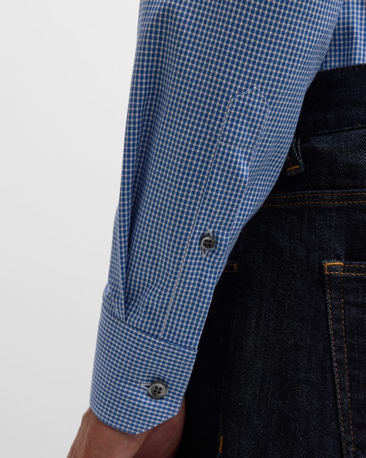 Men's Gingham Sport Shirt - 5