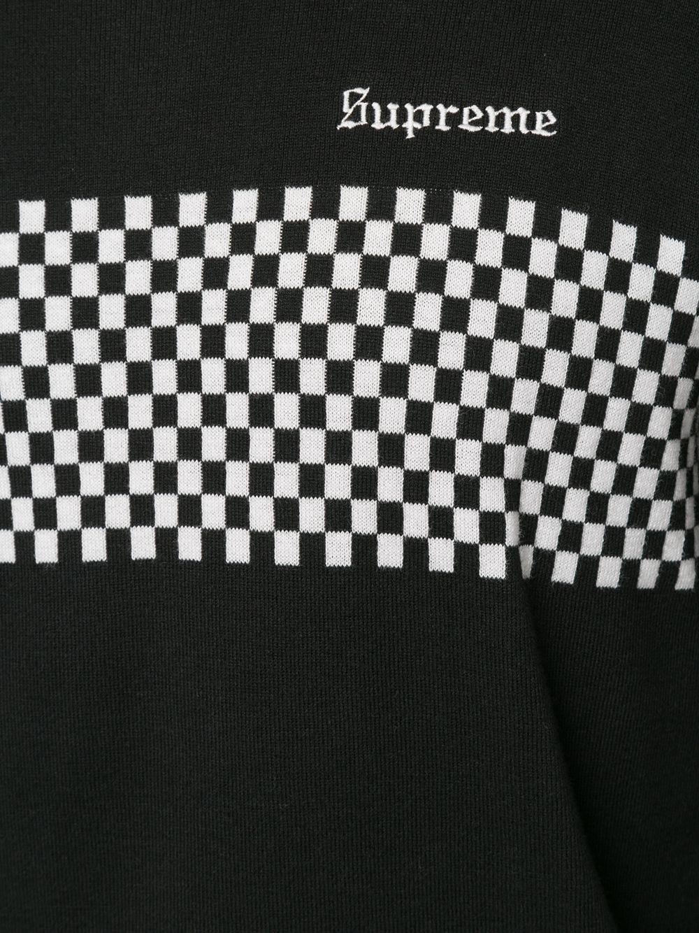 checkered panel sweatshirt - 5