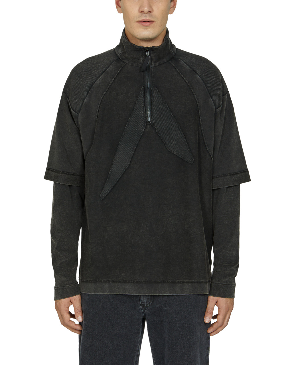 LOGO DOUBLE SLEEVE TEE WITH ZIP - 2