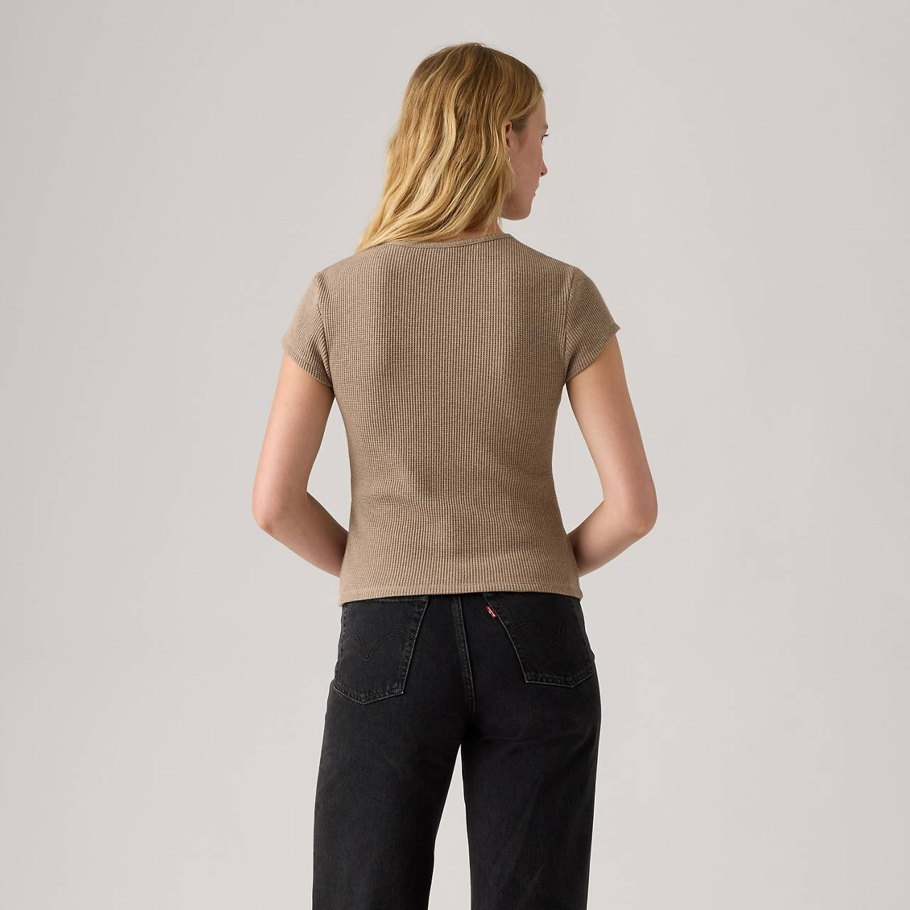 DRY GOODS WAFFLE CAP-SLEEVE TEE - 4