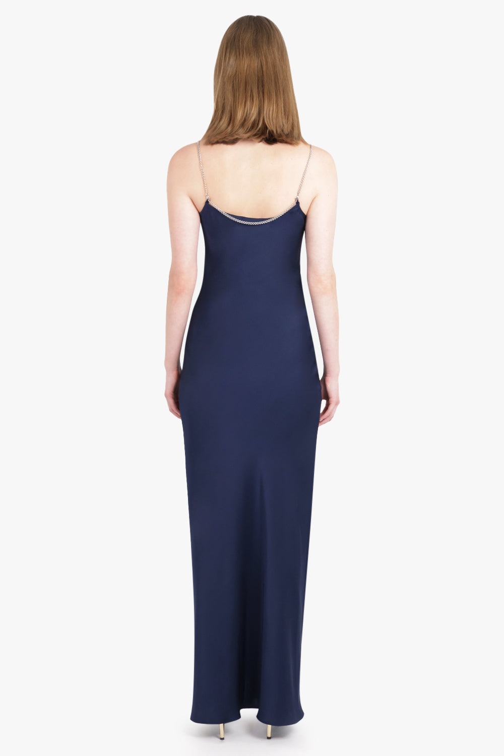 CHAIN DETAIL S/LESS MAXI DRESS | DEEP NAVY - 4