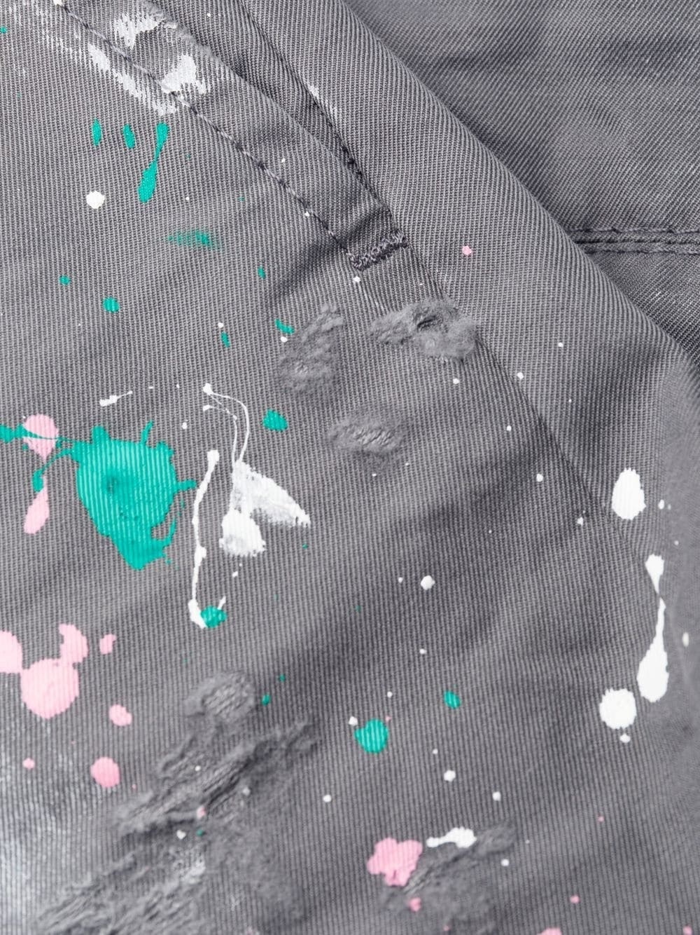 paint splatter-print trousers - 7