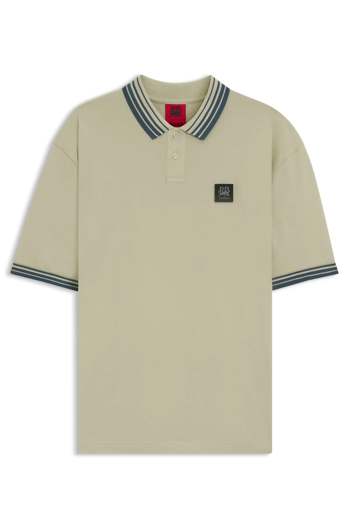 HUGO X RB POLO SHIRT WITH BULL LOGO PATCH - 1