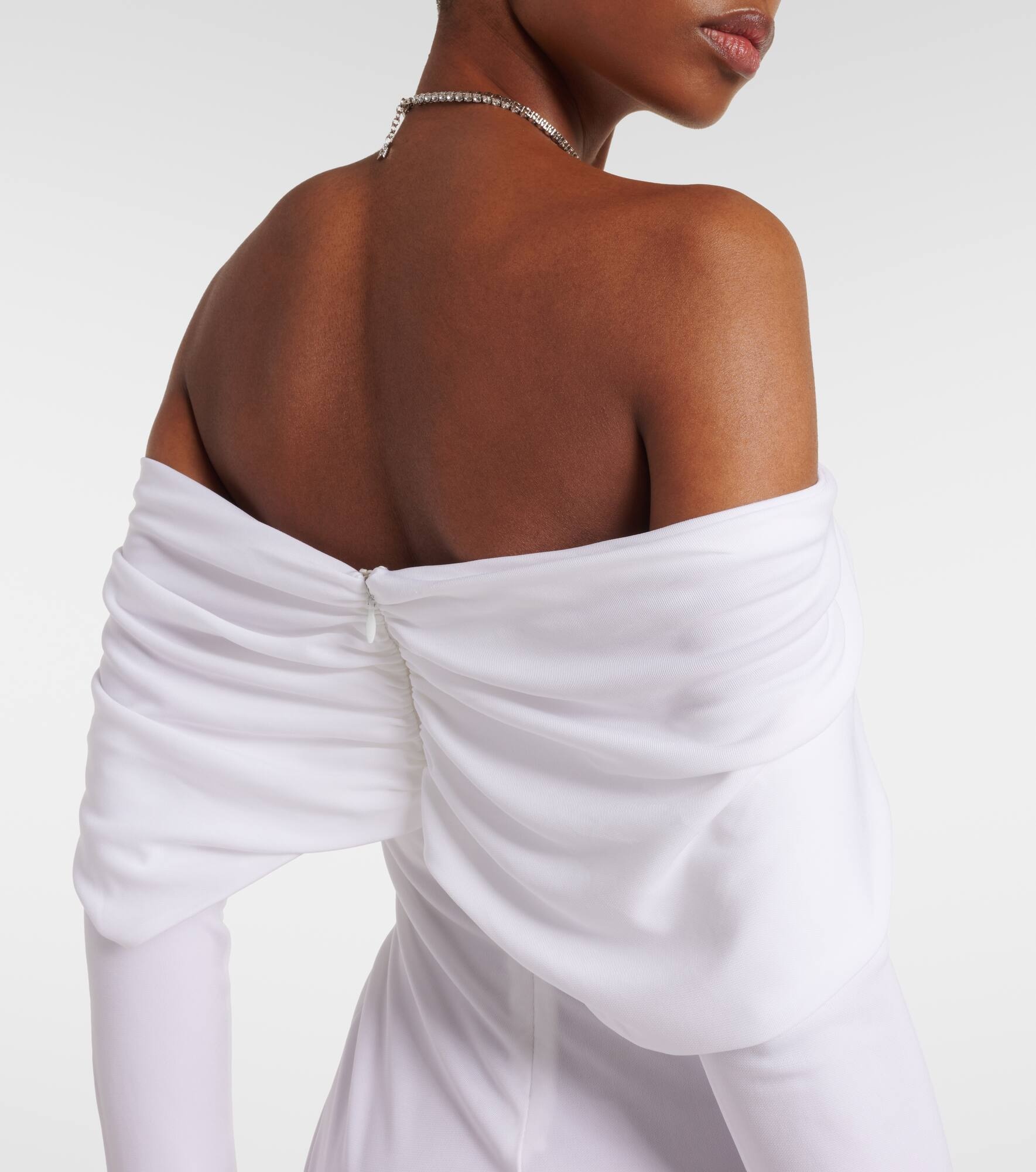 Arched Palm off-shoulder maxi dress - 7
