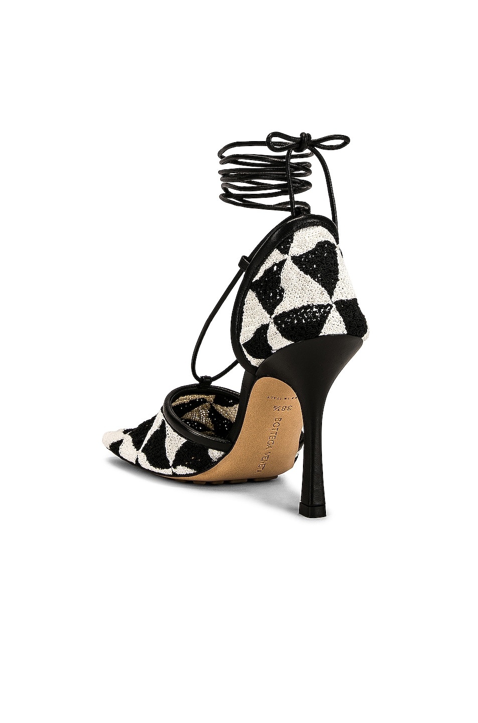 Stretch Lace Up Sandals - 3
