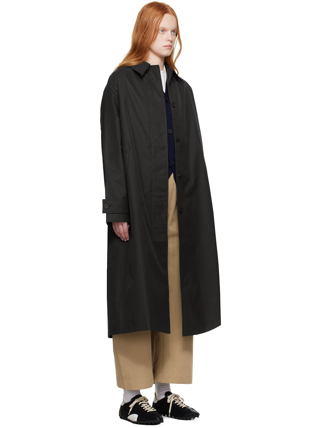 Navy Holin Technical Cotton Trench Coat - 2