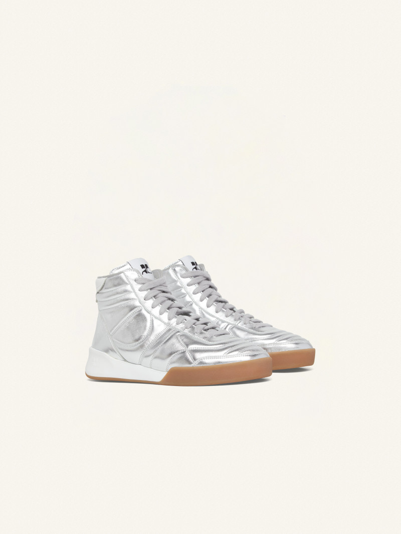 courrèges CLUB02 MID SILVER LEATHER SNEAKERS outlook