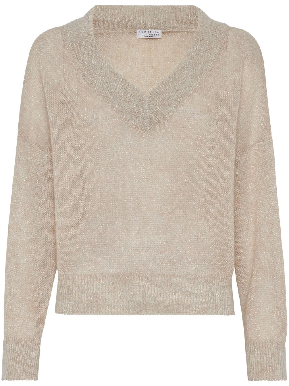 V-neck knitted jumper - 1