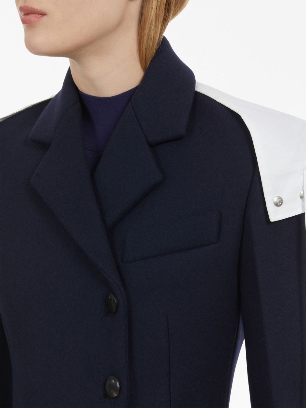 double-breated wool coat - 5
