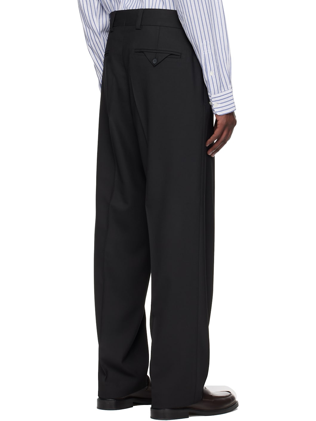 Black Modern-Fit Trousers - 3