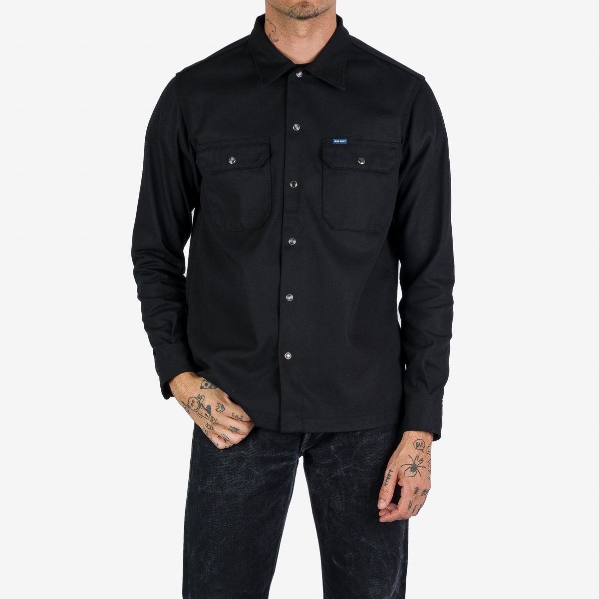 IHSH-364-BLK 11oz T/C Mechanic Shirt - Black - 3