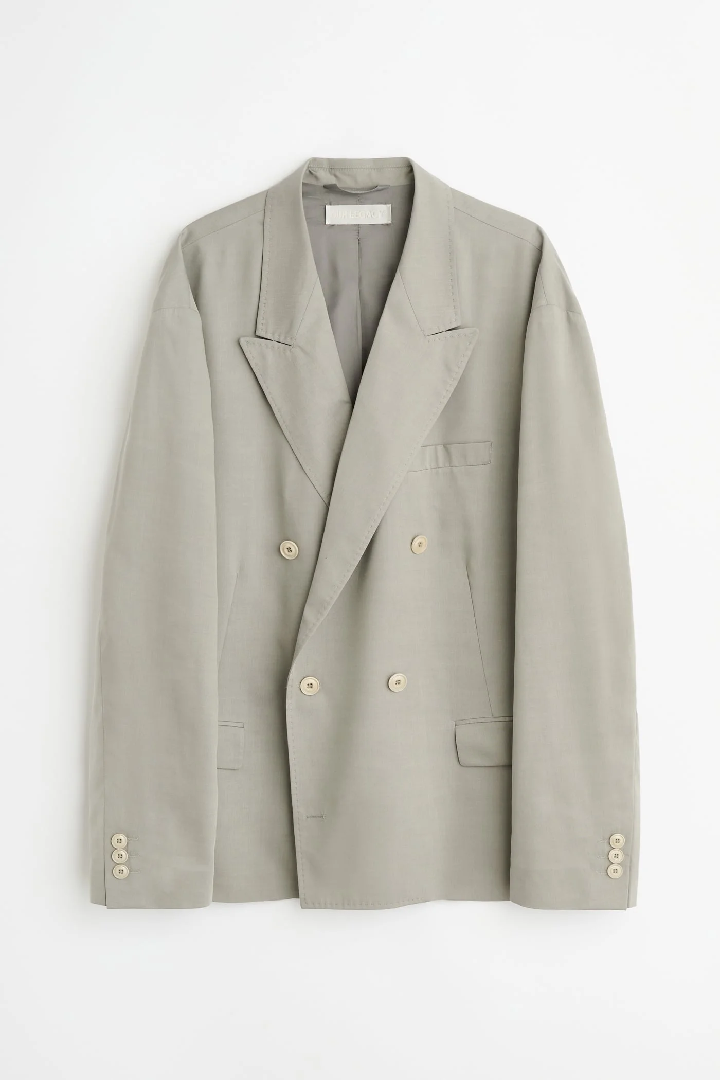 Halt Blazer Willow Grey Softflow Tencel - 1