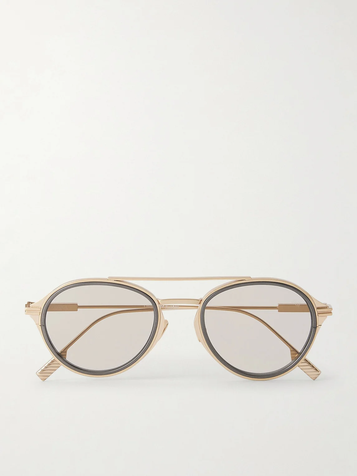 Aviator-Frame Titanium Sunglasses - 1
