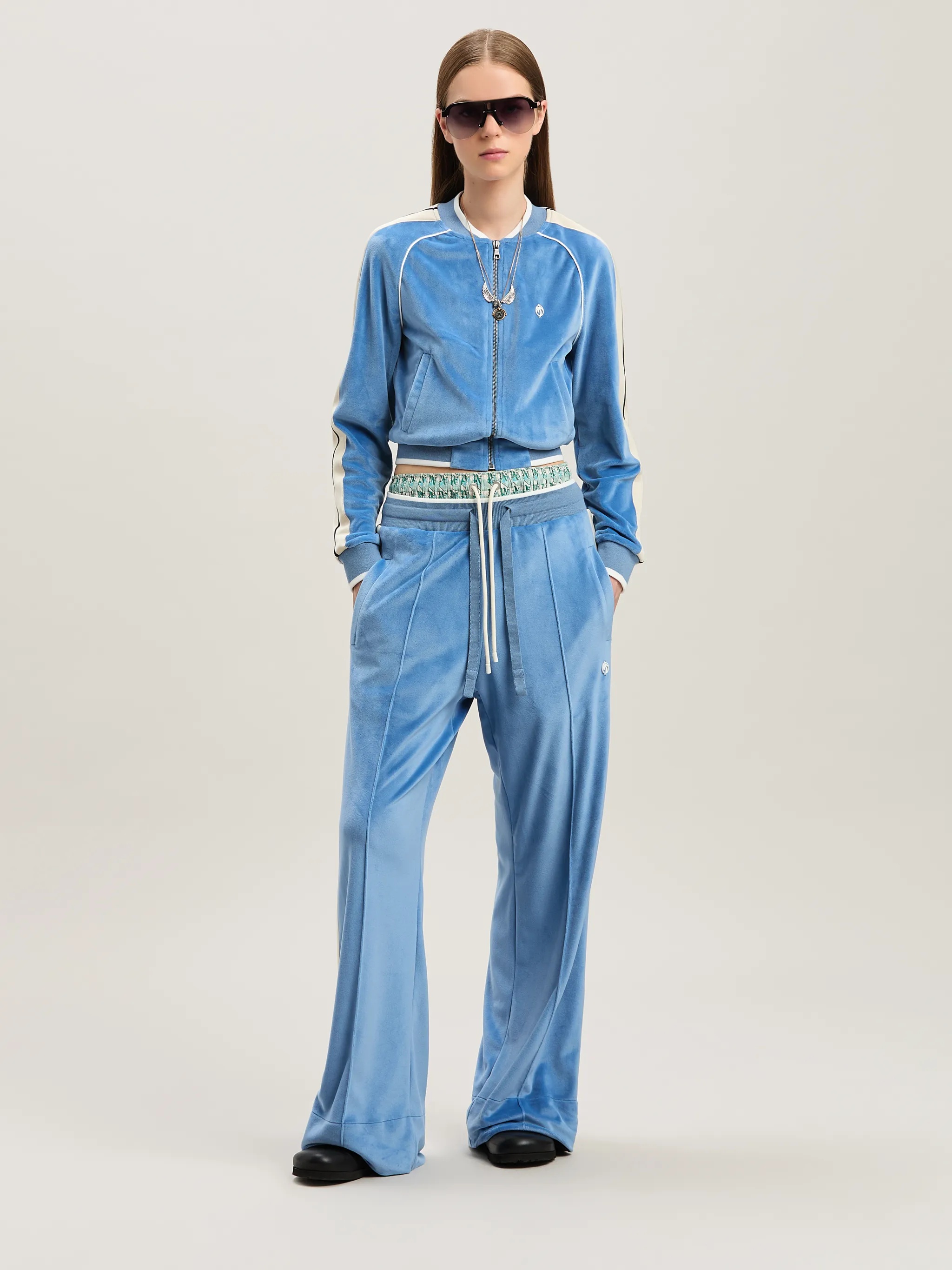 Oval Palm Chenille Track Pants - 2