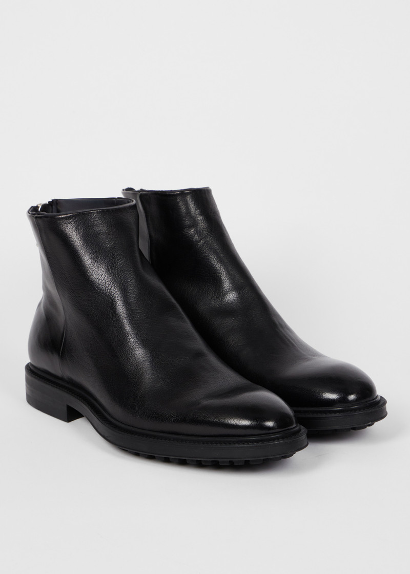 Black Leather 'Nik' Boots 4