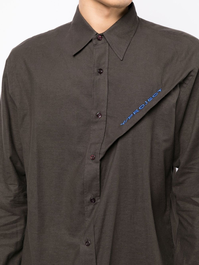 long-sleeve button-fastening shirt 5