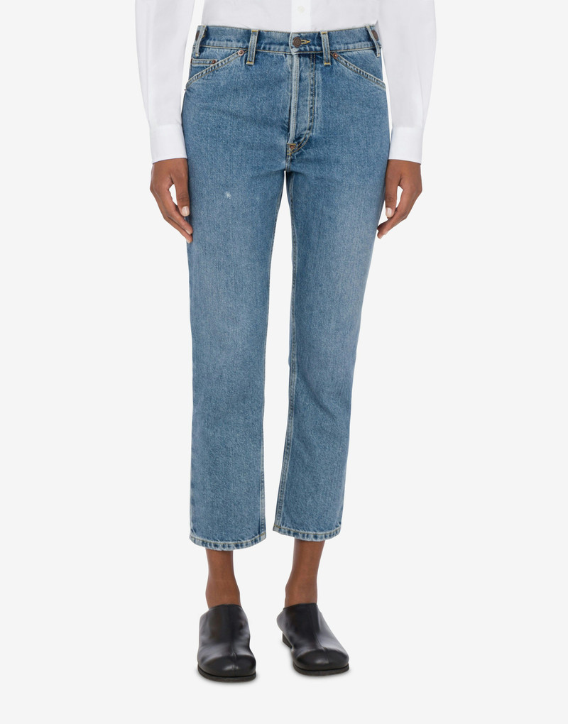 Moschino DENIM TROUSERS LAUREL CROWN LOGO outlook