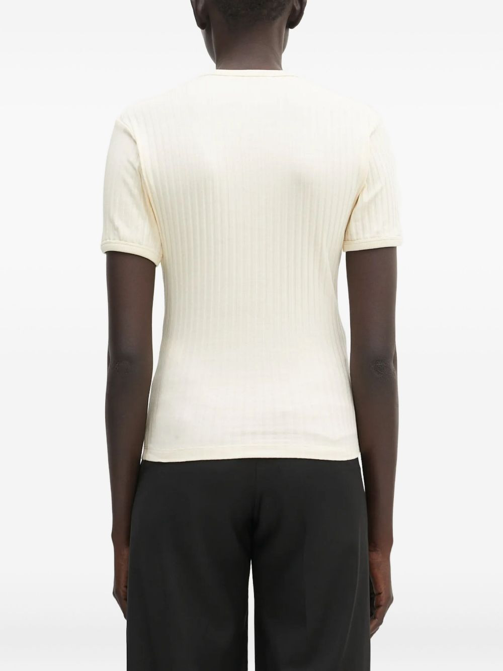 ribbed logo-patch top - 4