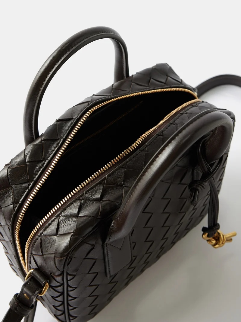 Bottega Veneta Hop large Intrecciato-suede shoulder bag