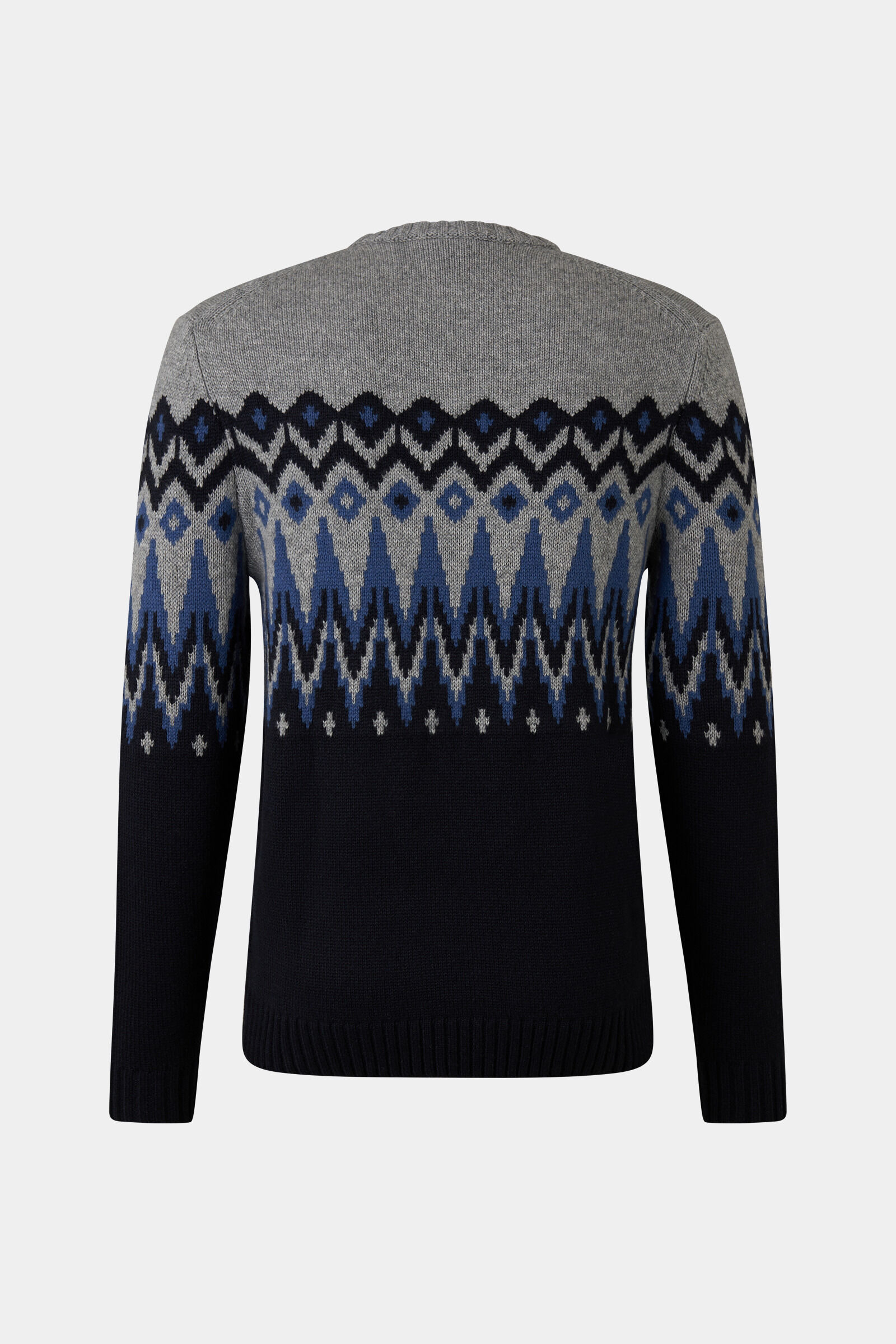 Norwegian pullover Ron in Navy blue/grey - 5