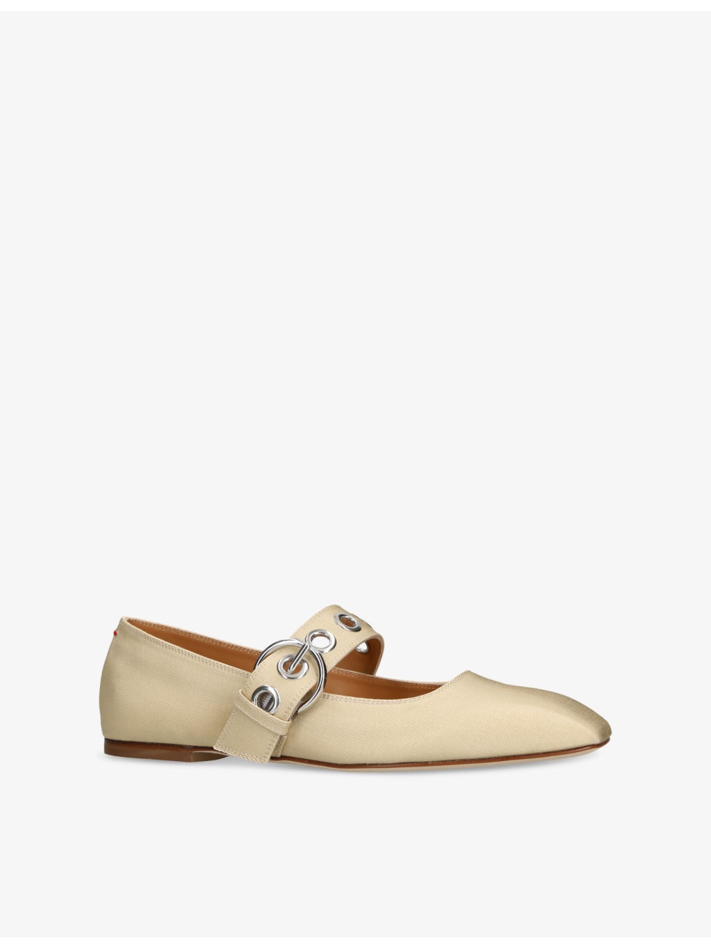 Uma Eyelet-Embellished Grosgrain Mary Jane Flats - 3