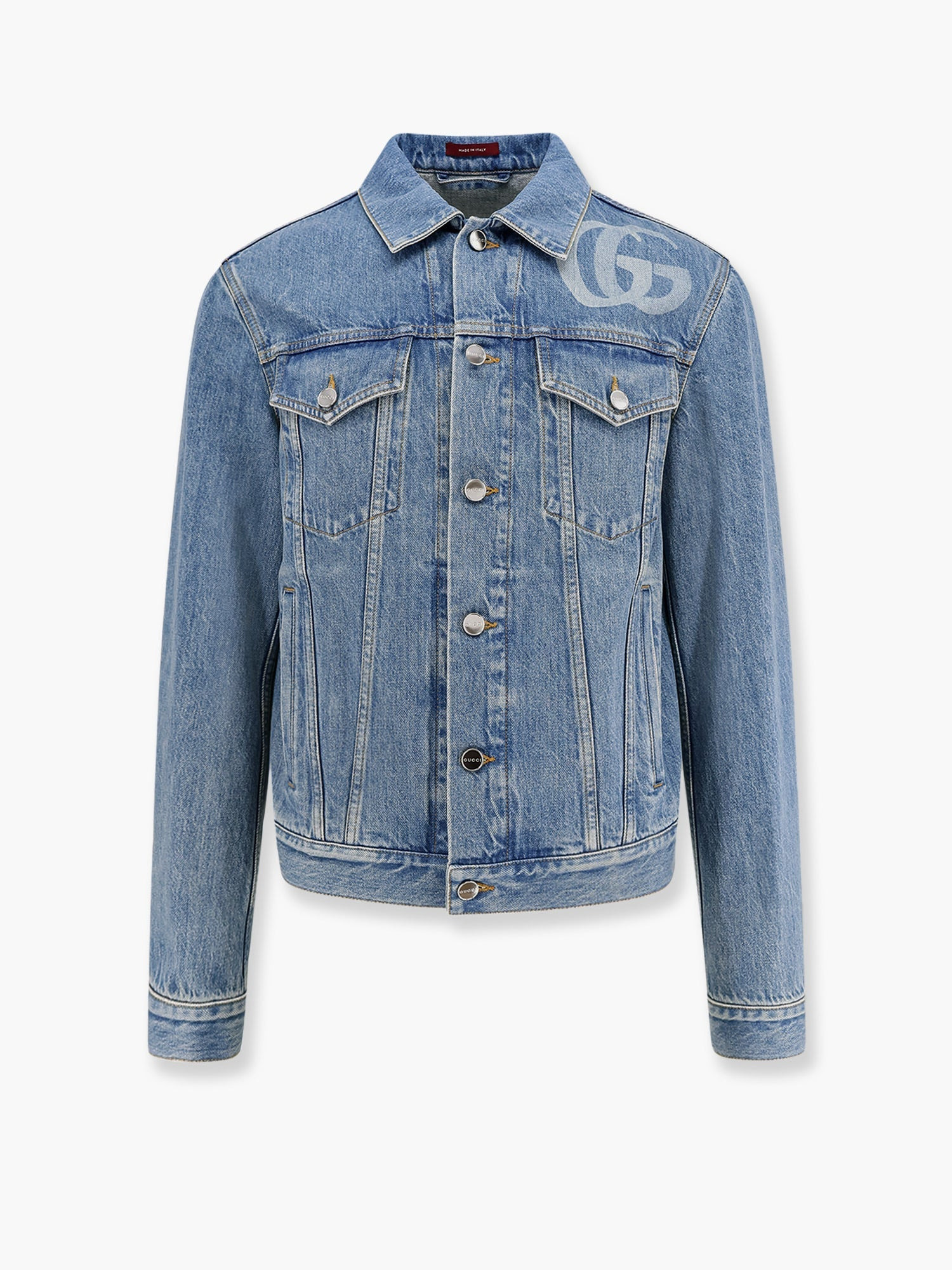 Gucci Denim Jacket With Lasered Double G - 1
