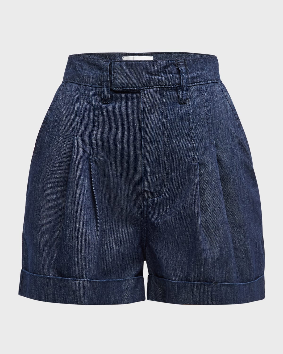 Pleated Wide-Cuff Shorts - 1