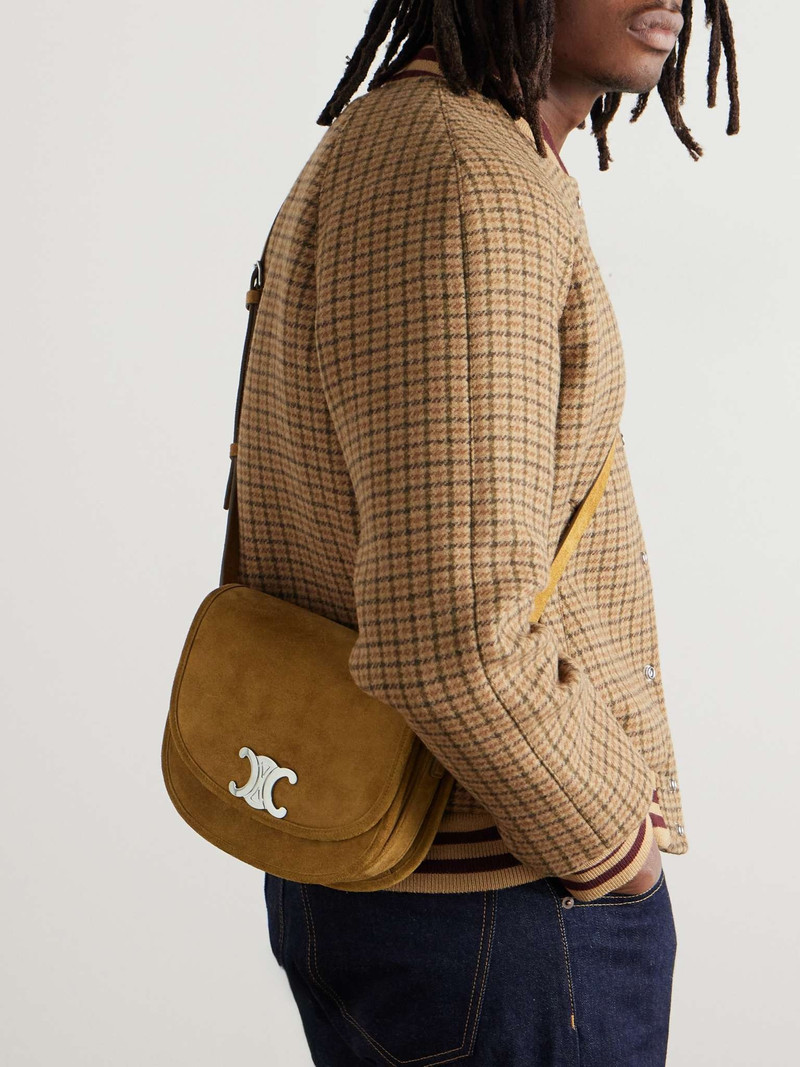CELINE Triomphe Medium Suede Messanger Bag outlook