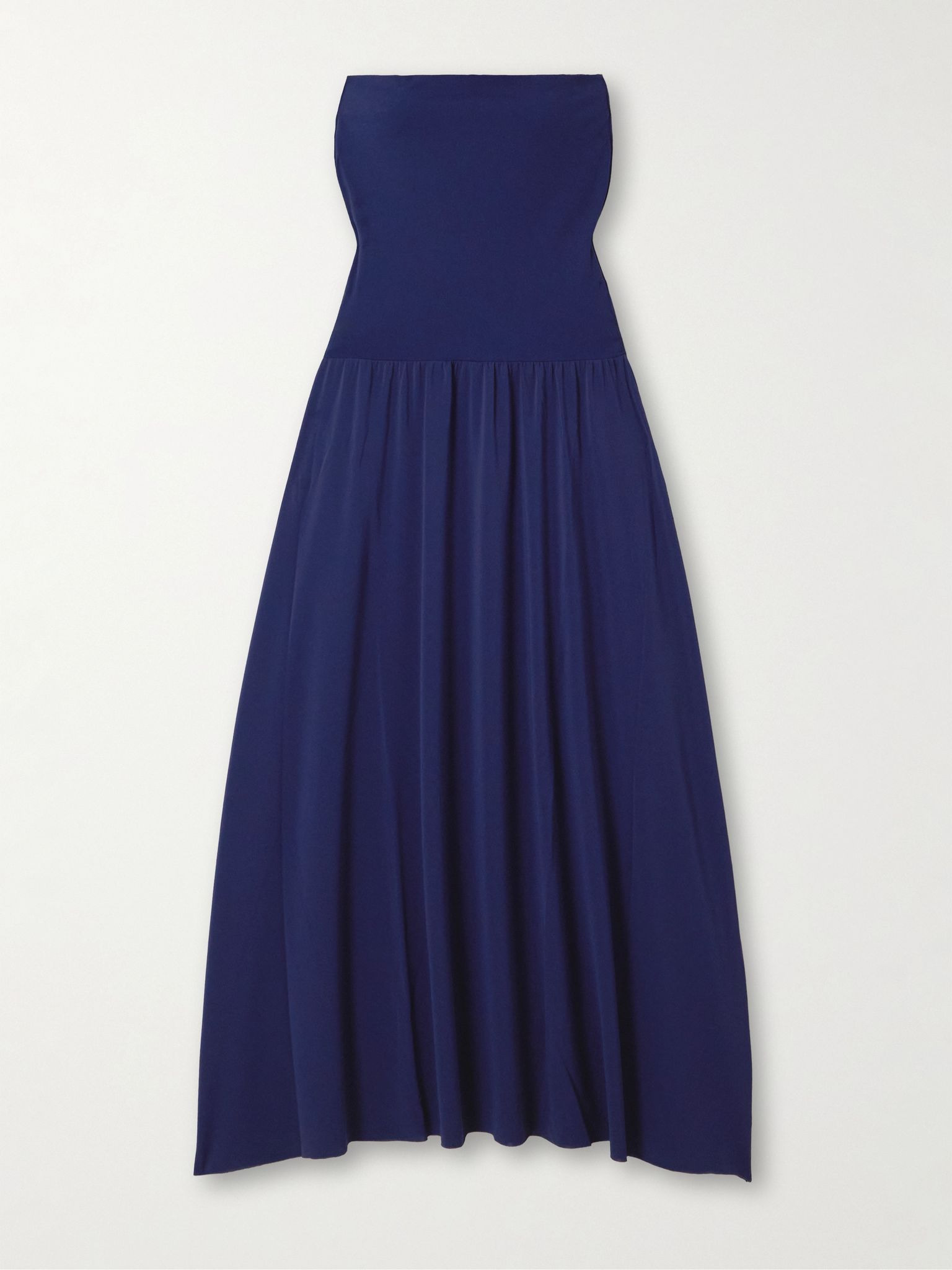 Oda strapless stretch-jersey maxi dress Navy - 1