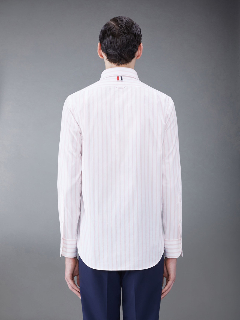 Stripe Poplin Round Collar Shirt 3