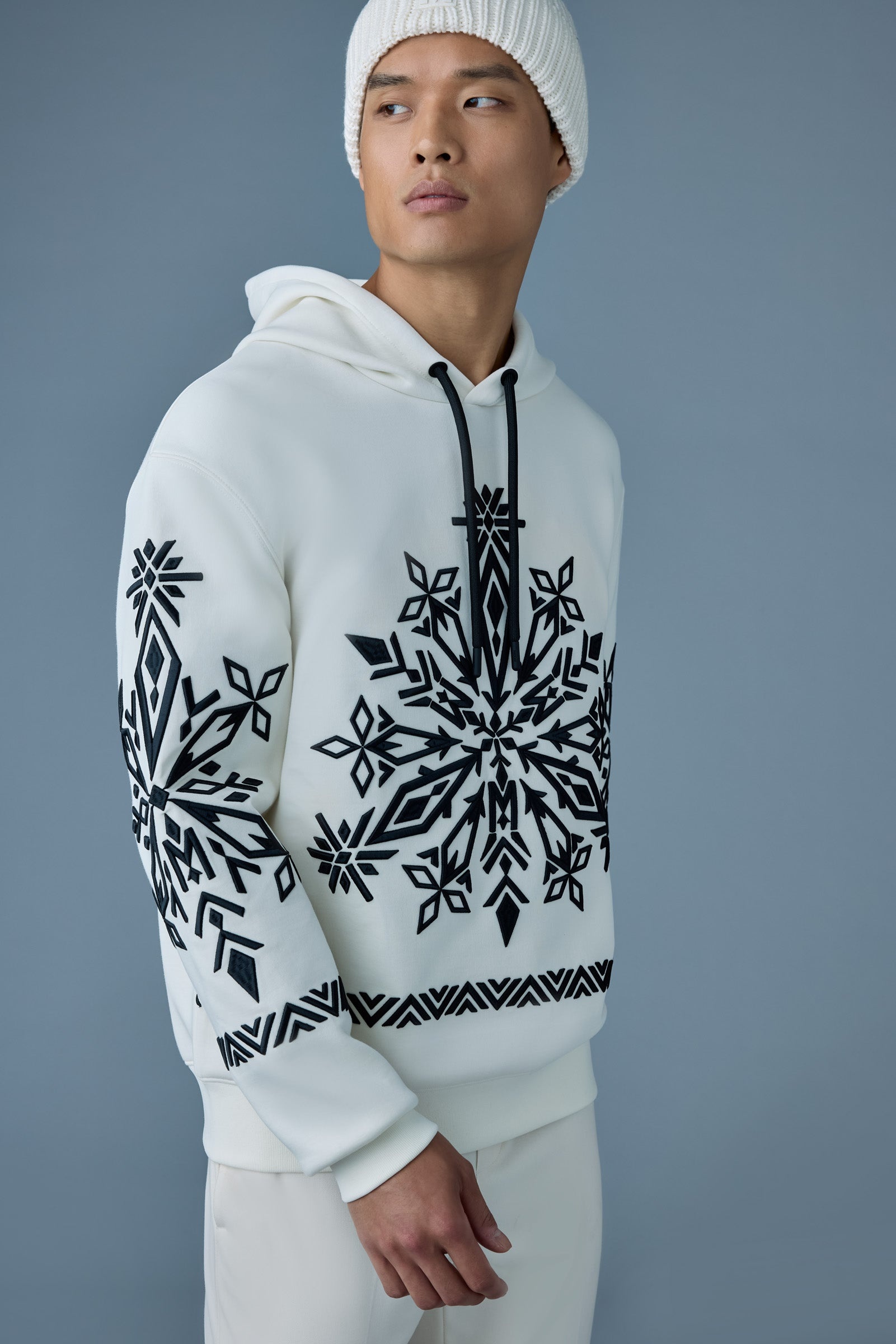 OLSEN Snowflake embroidery hoodie - 5