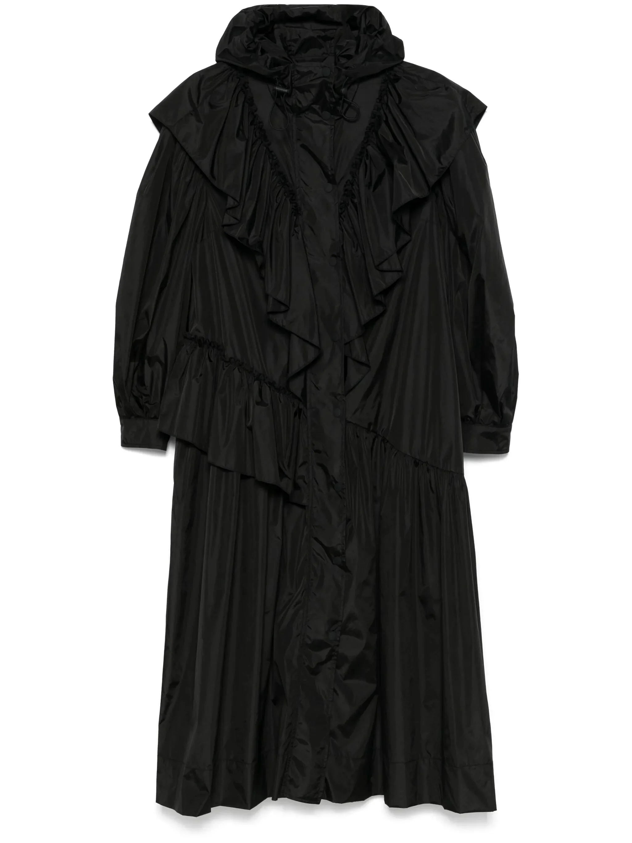 ruffle-detail coat - 1