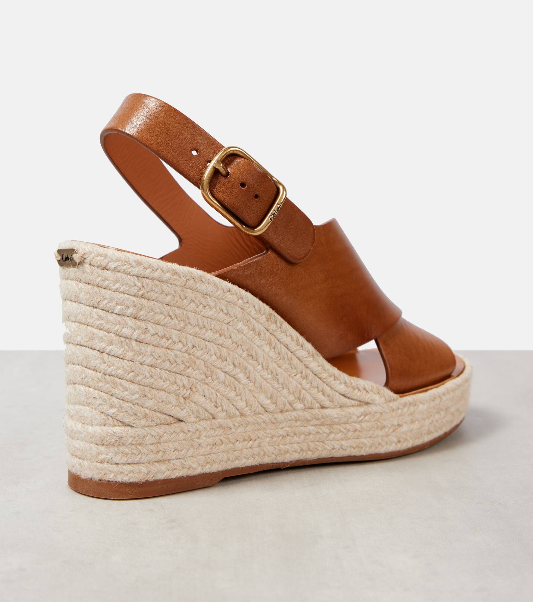 Pary leather espadrille wedges - 6