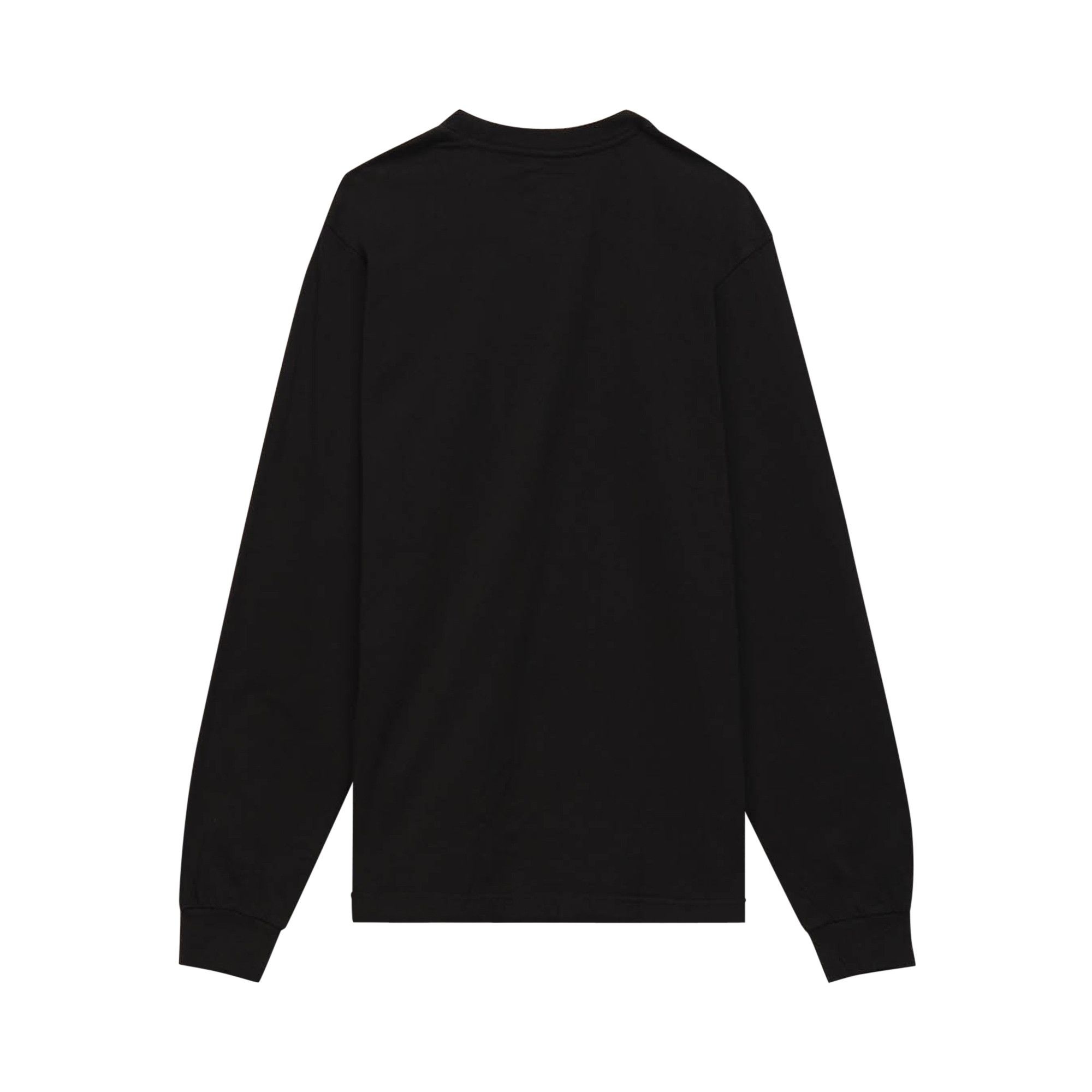 Stussy Stock Logo Long-Sleeve Tee 'Black' - 2
