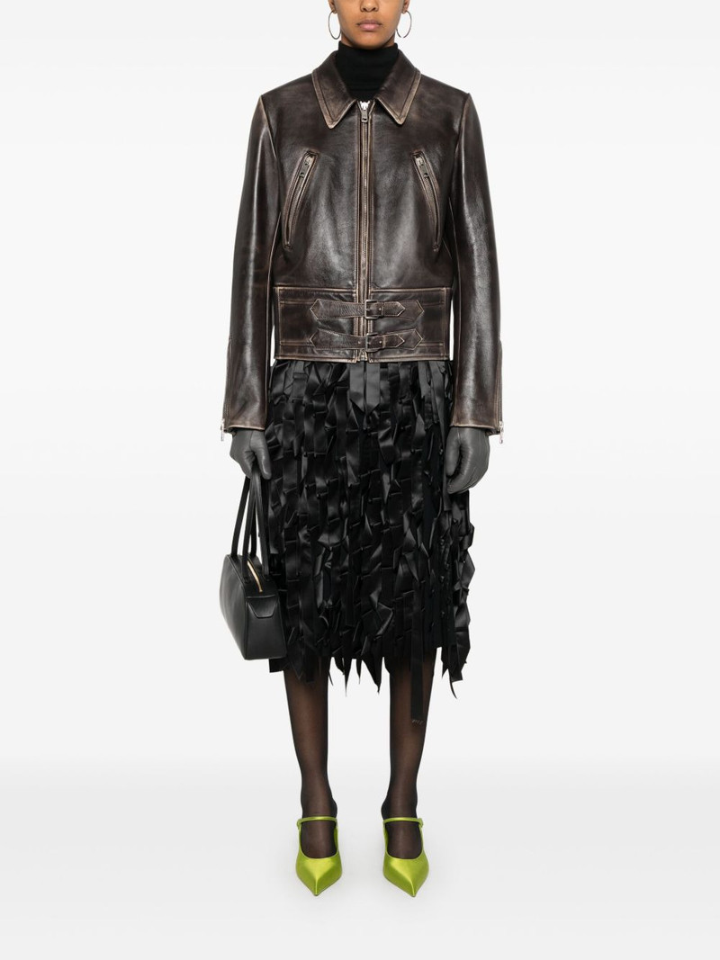 Prada ribbon-embellishment skirt outlook