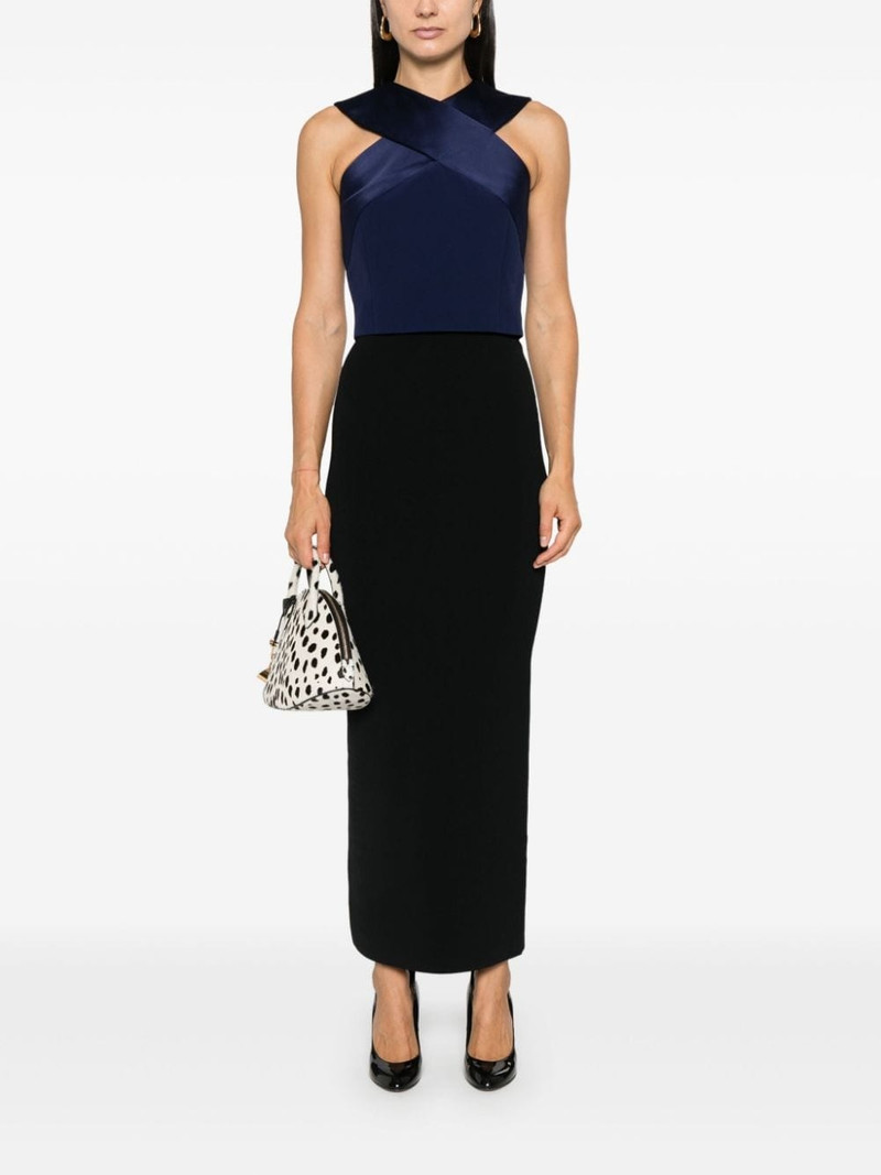 Balmain satin-trim top outlook