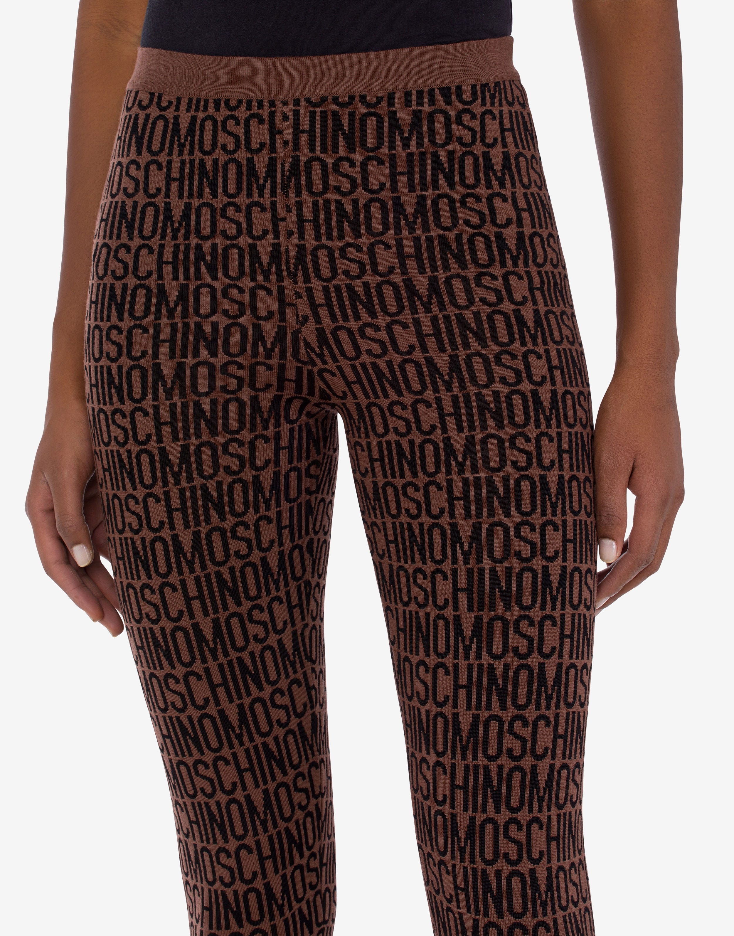 ALL-OVER LOGO WOOL LEGGINGS - 4