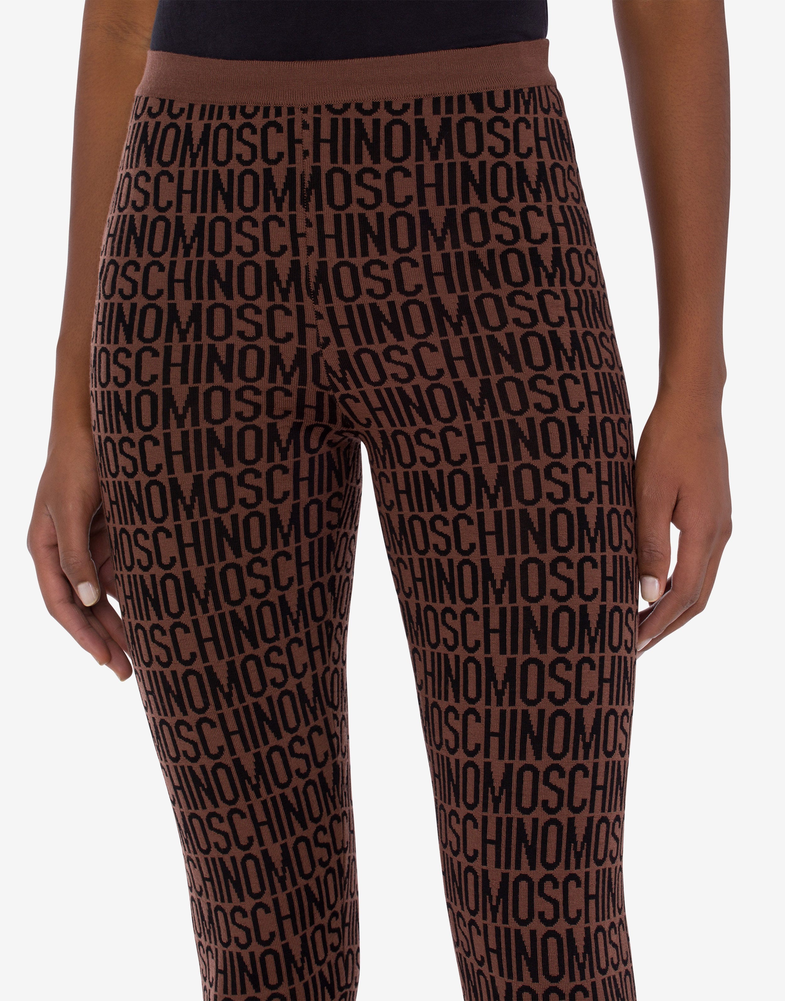 All-Over Logo wool leggings