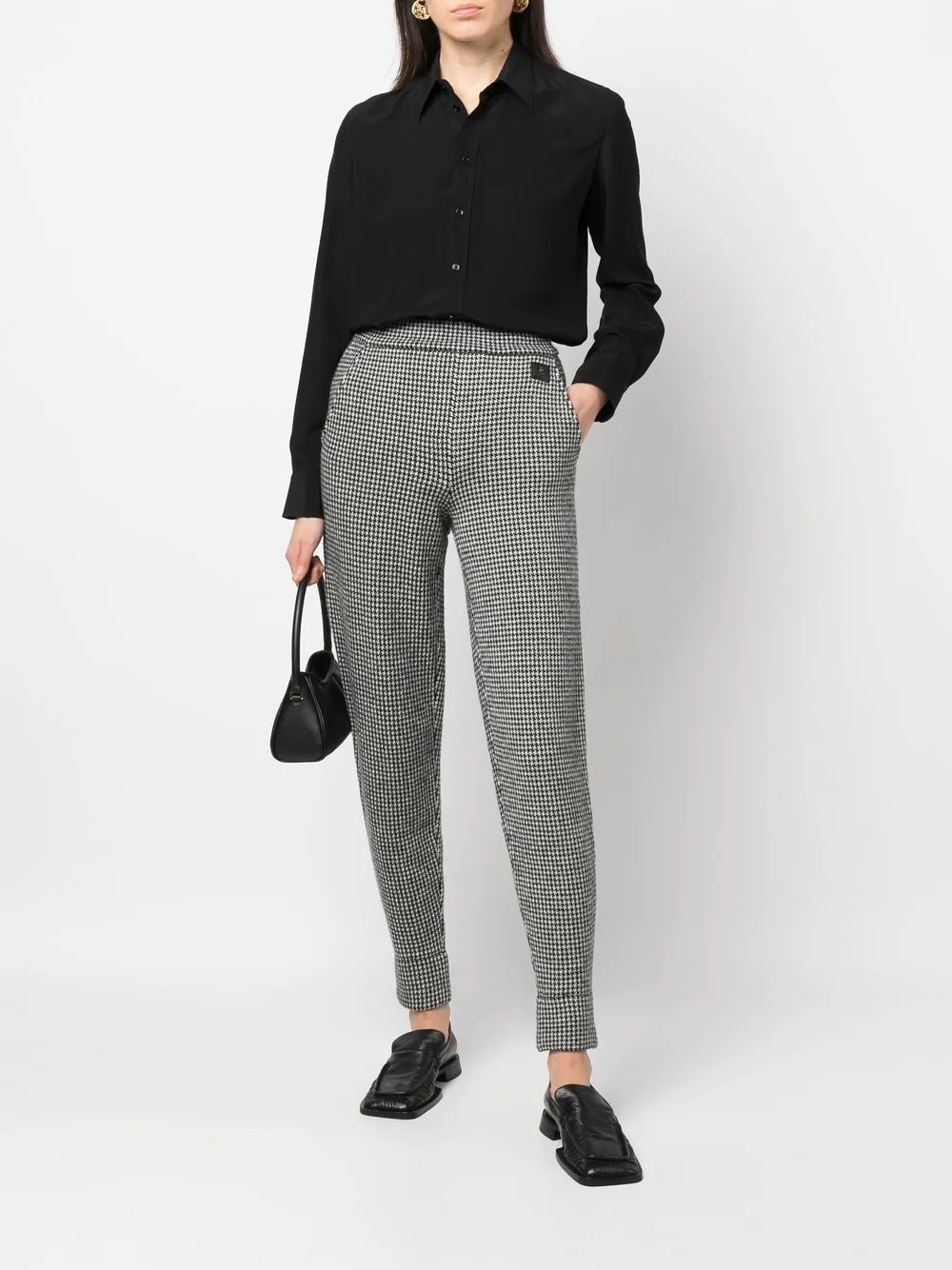 houndstooth-pattern print trousers - 2